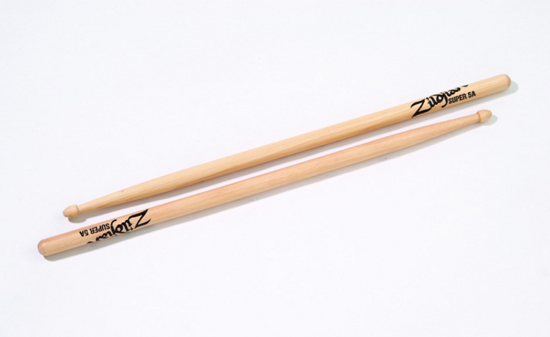 Zildjian ZS5A Super 5A Hickory trumstockar, träspets