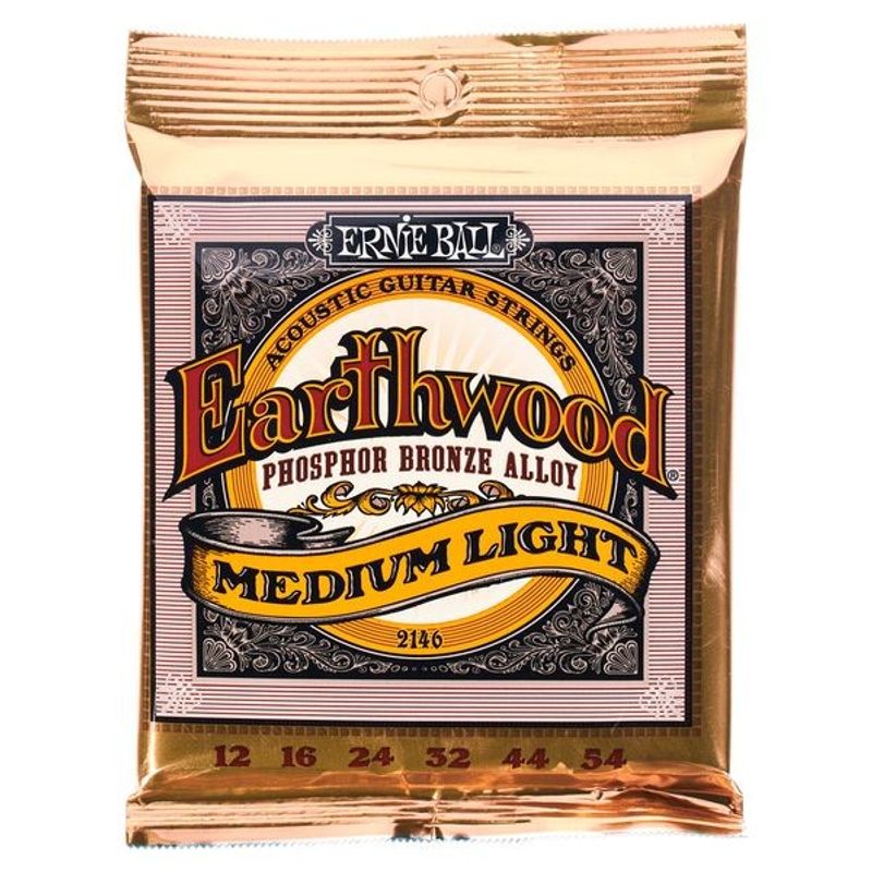 Ernie Ball 2146 Earthwood Phosphor Bronze Medium Light akustiska gitarrsträngar