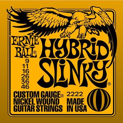 Ernie Ball 2222 Hybrid Slinky Nickel elgitarrsträngar