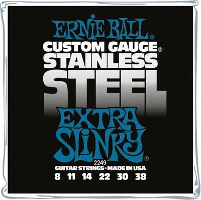 Ernie Ball 2249 Stainless Steel Extra Slinky elgitarrsträngar