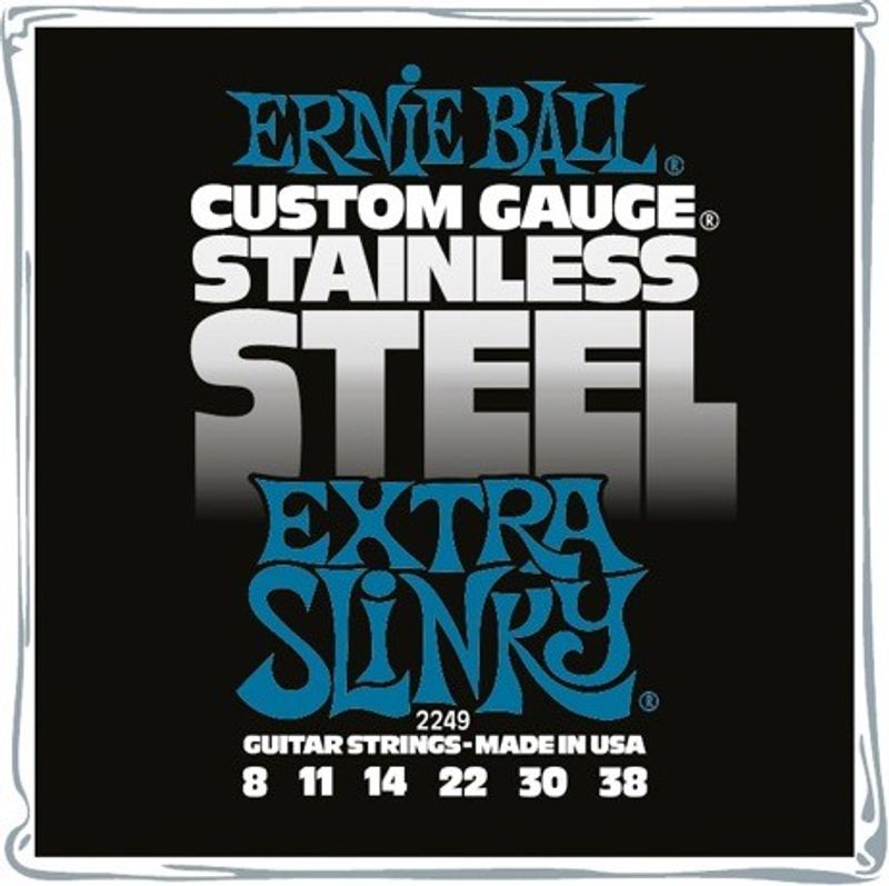 Ernie Ball 2249 Stainless Steel Extra Slinky elgitarrsträngar
