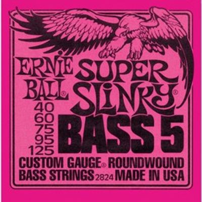 Ernie Ball 2824 5-String Bass Super Slinky Nickel elbassträngar