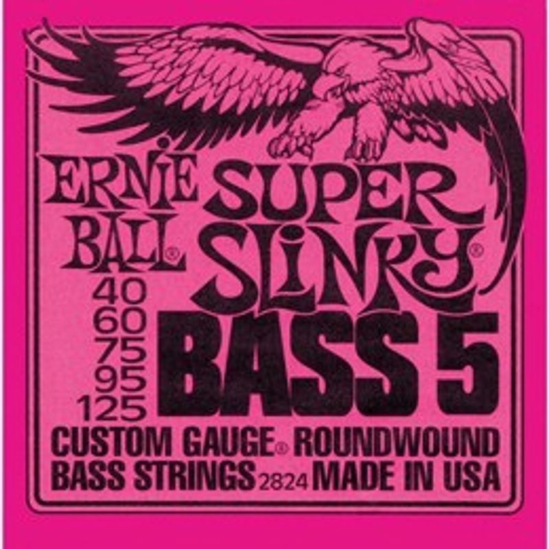 Ernie Ball 2824 5-String Bass Super Slinky Nickel elbassträngar