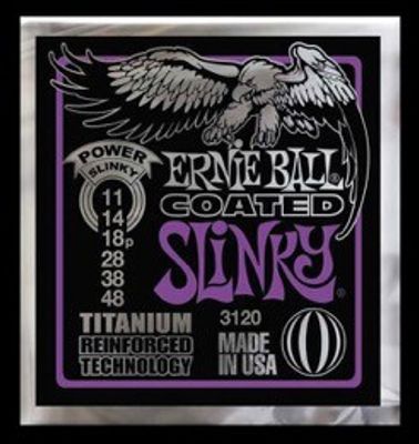 Ernie Ball 3120 Coated Power Slinky elgitarrsträngar