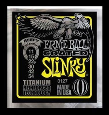 Ernie Ball 3127 Coated Beefy Slinky elgitarrsträngar