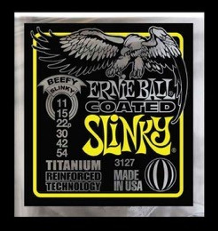 Ernie Ball 3127 Coated Beefy Slinky elgitarrsträngar
