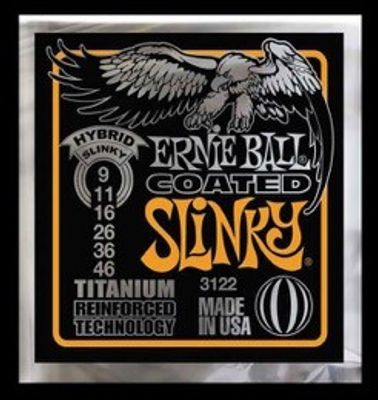 Ernie Ball 3122 Coated Hybrid Slinky elgitarrsträngar
