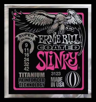 Ernie Ball 3123 Coated Super Slinky elgitarrsträngar