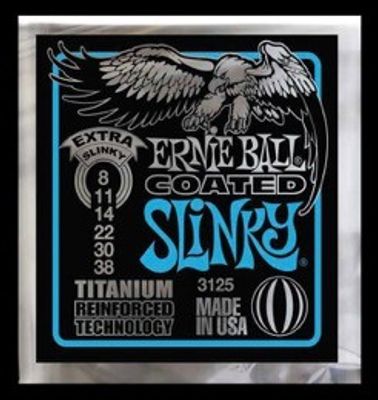 Ernie Ball 3125 Coated Extra Slinky elgitarrsträngar