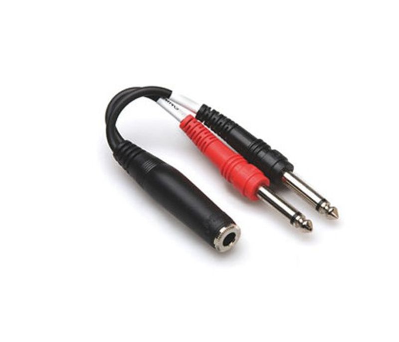 Hosa YPP-136 stereo-breakoutkabel, 6,3 mm stereotele hona – 2 × 6,3 mm tele