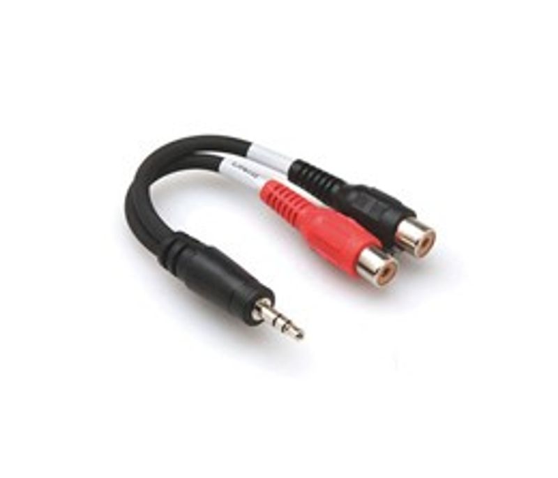 Hosa YRA-154 stereo-breakoutkabel, 3,5 mm stereo – 2 × RCA hona