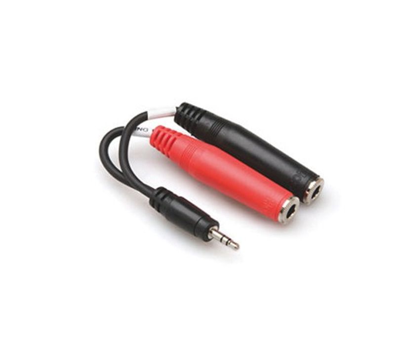 Hosa YMP-137 stereo-breakoutkabel, 3,5 mm stereo – 2 × 6,3 mm tele hona