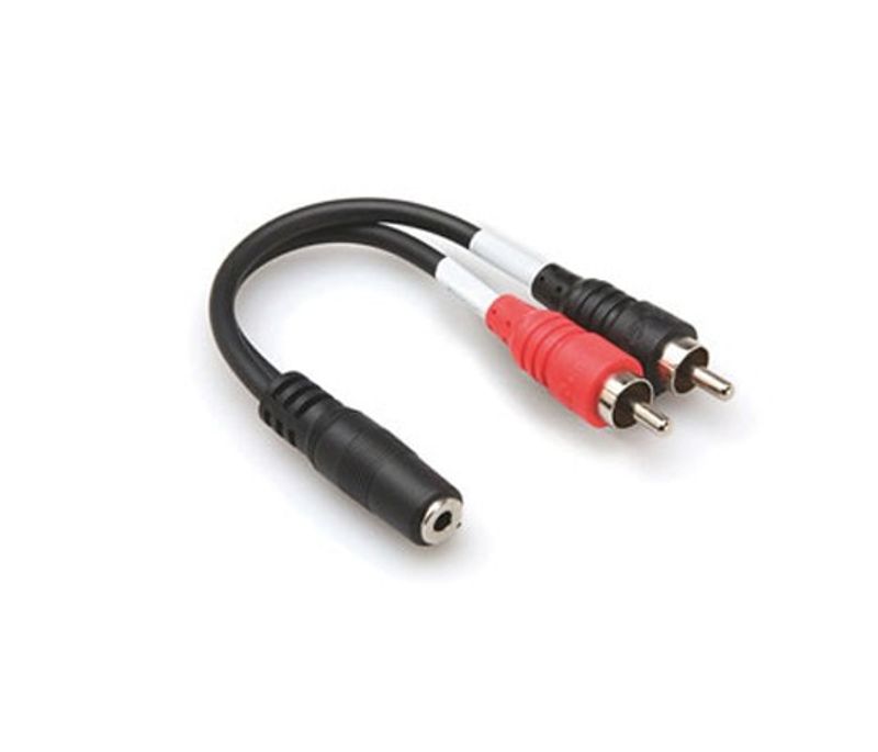 Hosa YMR-197 stereo-breakoutkabel, 3,5 mm stereo hona – 2 × RCA