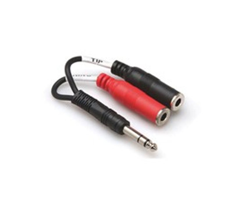 Hosa YPP-117 stereo-breakoutkabel, 6,3 mm stereotele – 2 × 6,3 mm tele hona
