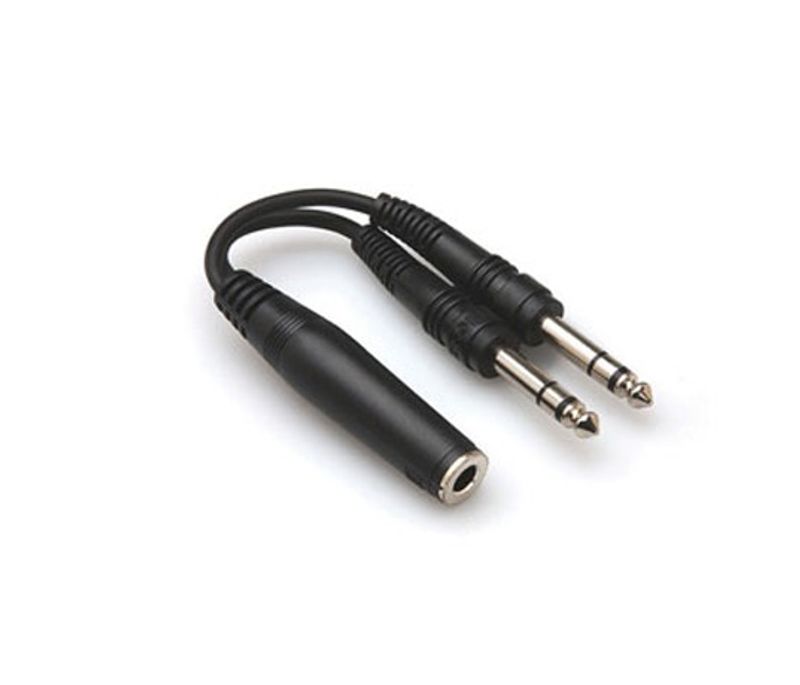 Hosa YPP-308 Y-kabel, 6,3 mm stereotele hona – 2 × 6,3 mm stereotele