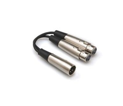 Hosa YXF-119 Y-kabel, 2 × XLR hona – XLR hane, 15 cm