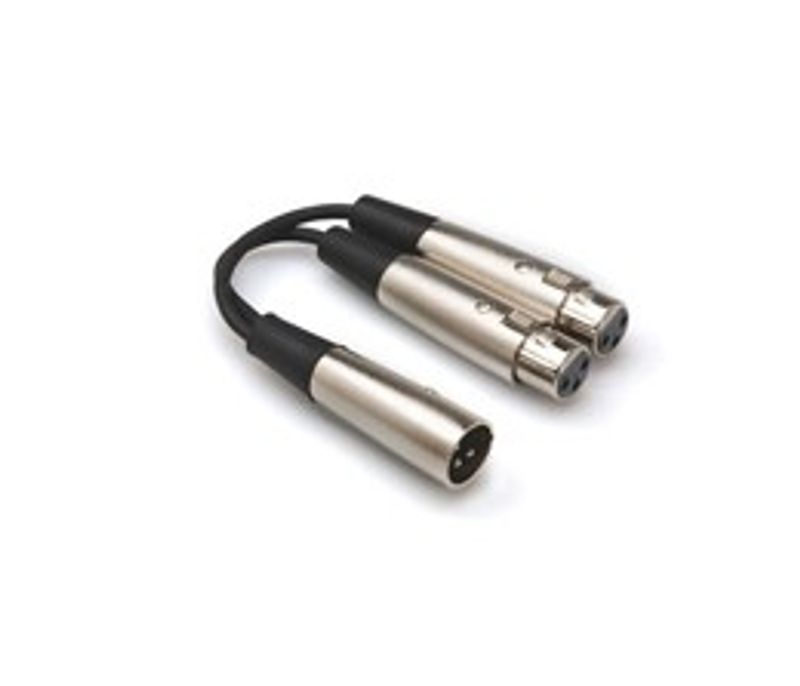 Hosa YXF-119 Y-kabel, 2 × XLR hona – XLR hane, 15 cm