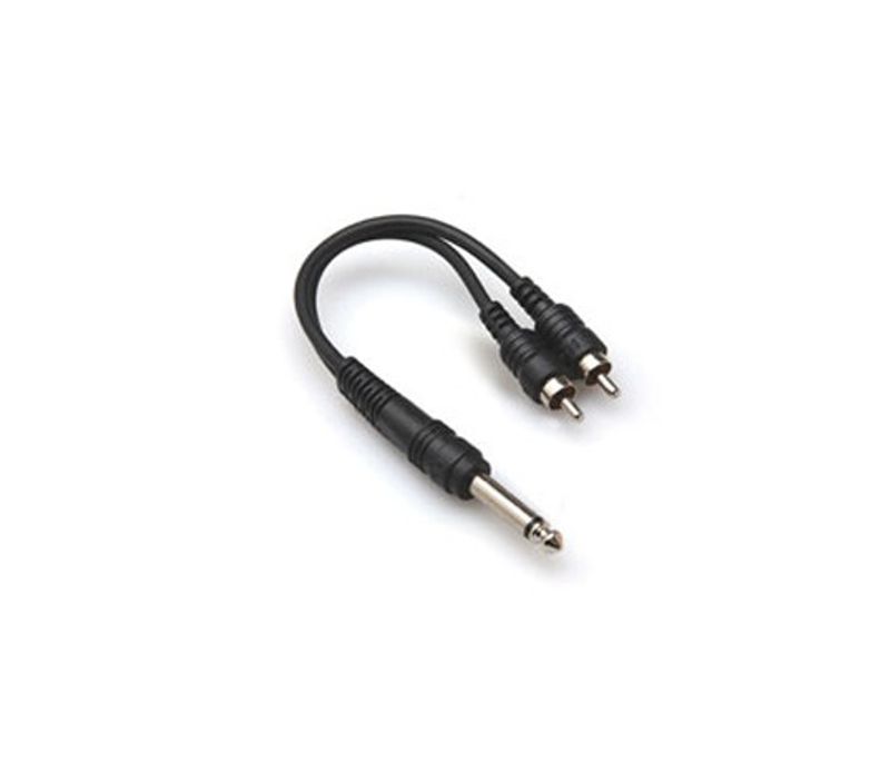 Hosa YPR-124 Y-kabel, 6,3 mm tele – 2 × RCA