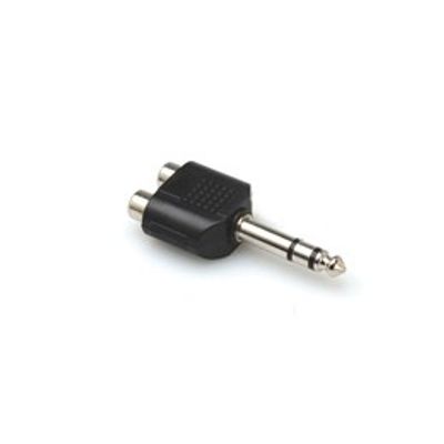 Hosa GPR-484 adapter, 2 × RCA – 6,3 mm stereotele