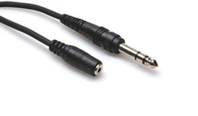 Hosa MHE-310 adapterkabel för hörlurar, 3,5 mm stereo – 6,3 mm stereotele, 3 m