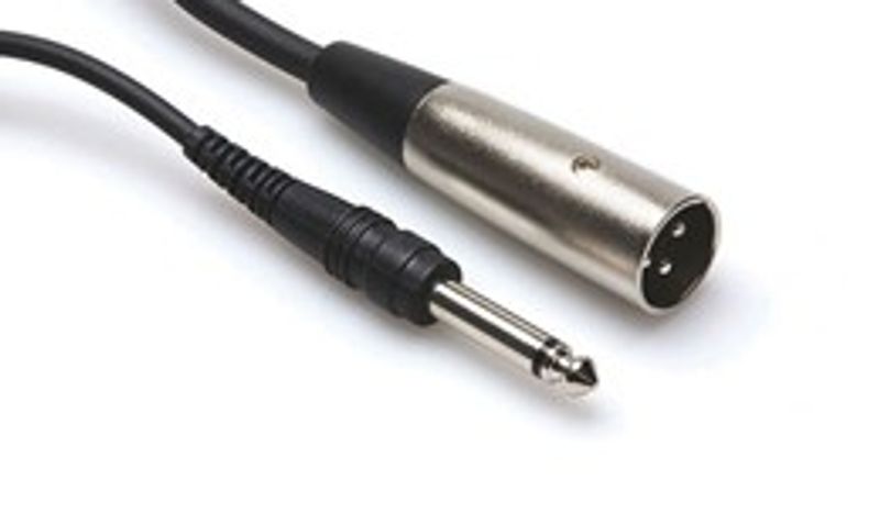 Hosa PXM-110 obalanserad kabel, 6,3 mm tele – XLR hane, 3 m