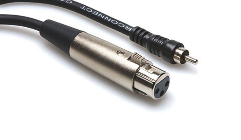 Hosa XRF-115 obalanserad kabel, XLR hona – RCA, 4,5 m