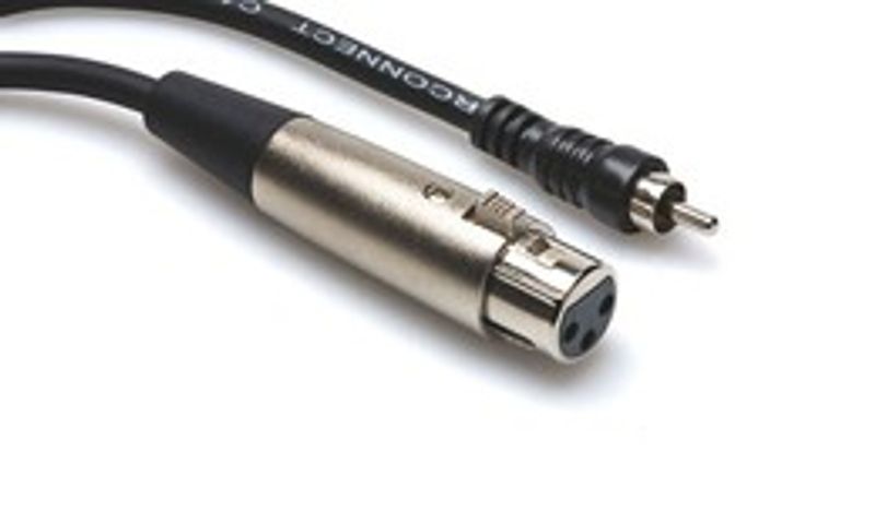 Hosa XRF-103 obalanserad kabel, XLR hona – RCA, 0,9 m