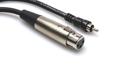 Hosa XRF-105 obalanserad kabel, XLR hona – RCA, 1,5 m