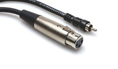 Hosa XRF-110 obalanserad kabel, XLR hona – RCA, 3 m