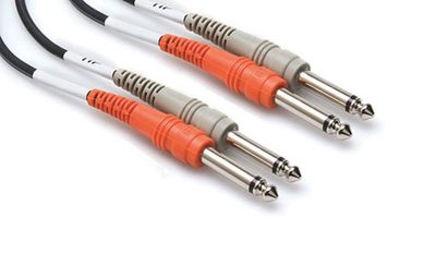 Hosa CPP-204 stereokabel, 2 × 6,3 mm tele – samma, 4 m