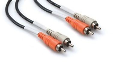 Hosa CRA-203 stereokabel, 2 × RCA – samma, 3 m
