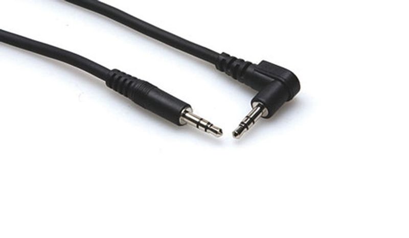 Hosa CMM-110R stereokabel, 3,5 mm stereo – samma (ena vinklad), 3 m