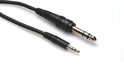 Hosa CMS-105 stereokabel, 3,5 mm stereo – 6,3 mm stereotele, 1,5 m