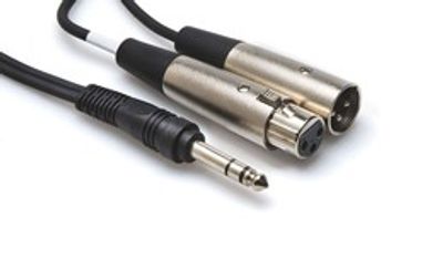 Hosa SRC-203 insertkabel, 6,3 mm stereotele – XLR hane och XLR hona, 3 m