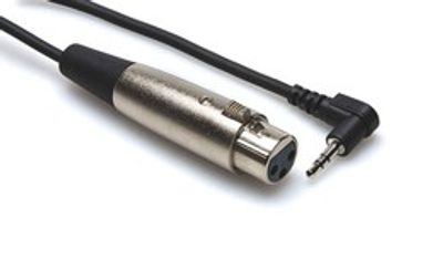 Hosa XVM-101F mikrofonkabel, XLR hona – vinklad 3,5 mm stereo, 30 cm