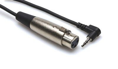 Hosa XVM-105F mikrofonkabel, XLR hona – vinklad 3,5 mm stereo, 1,5 m