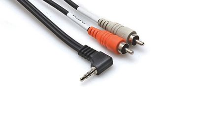 Hosa CMR-206R stereo-breakoutkabel, 3,5 mm stereo – 2 × RCA, 1,8 m