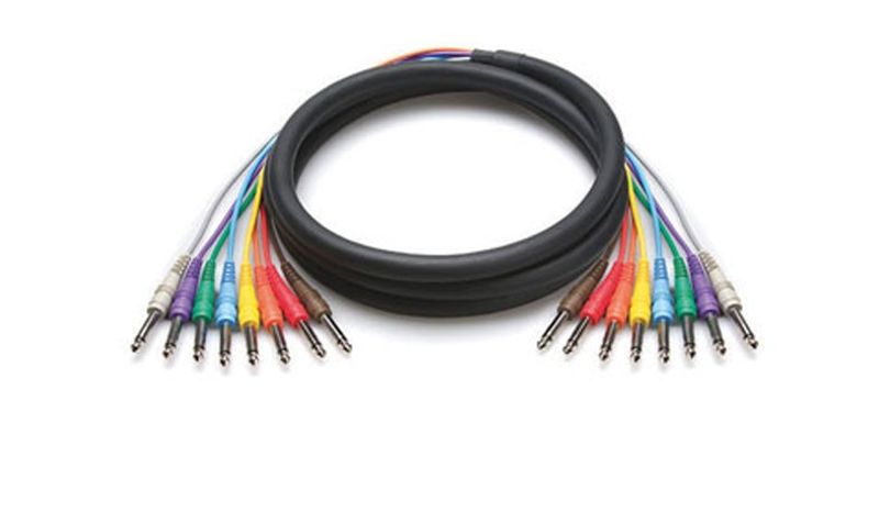 Hosa CPP-802 obalanserad multikabel, 6,3 mm tele – samma, 2 m