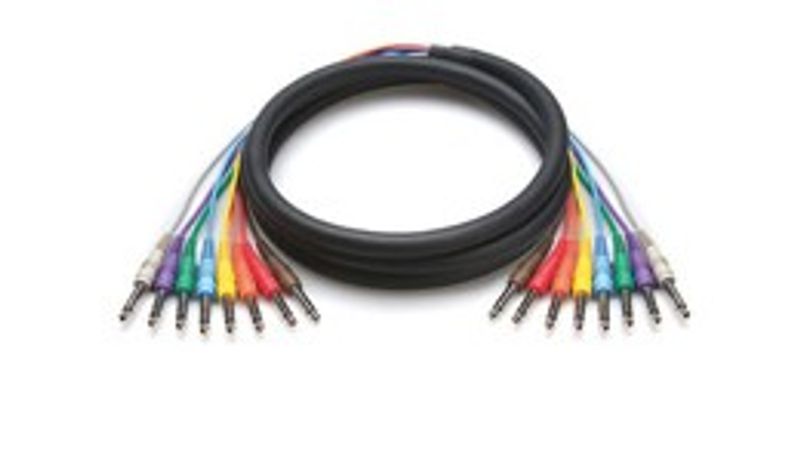 Hosa CPP-803 obalanserad multikabel, 6,3 mm tele – samma, 3 m
