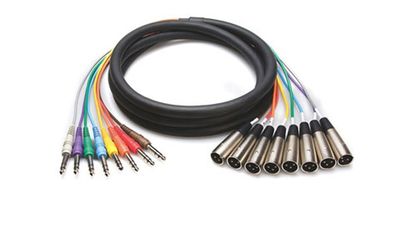 Hosa STX-803M balanserad multikabel, 6,3 mm stereotele – XLR hane, 3 m