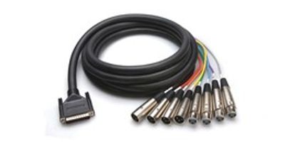 Hosa AES-805Y AES/EBU-multikabel, DB25 – 4 × XLR hane och 4 × XLR hona, 5 m