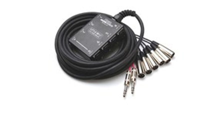 Hosa SH6X2-30 stagebox-multikabel, 6 kanaler ut och 2 tillbaka, 9 m