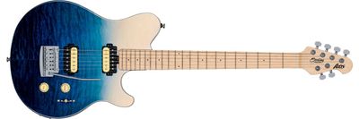 Sterling by Music Man Axis AX3QM elgitarr, Spectrum Blue