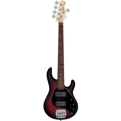 Sterling by Music Man StingRay RAY5HH 5-strängad elbas, Ruby Red Satin