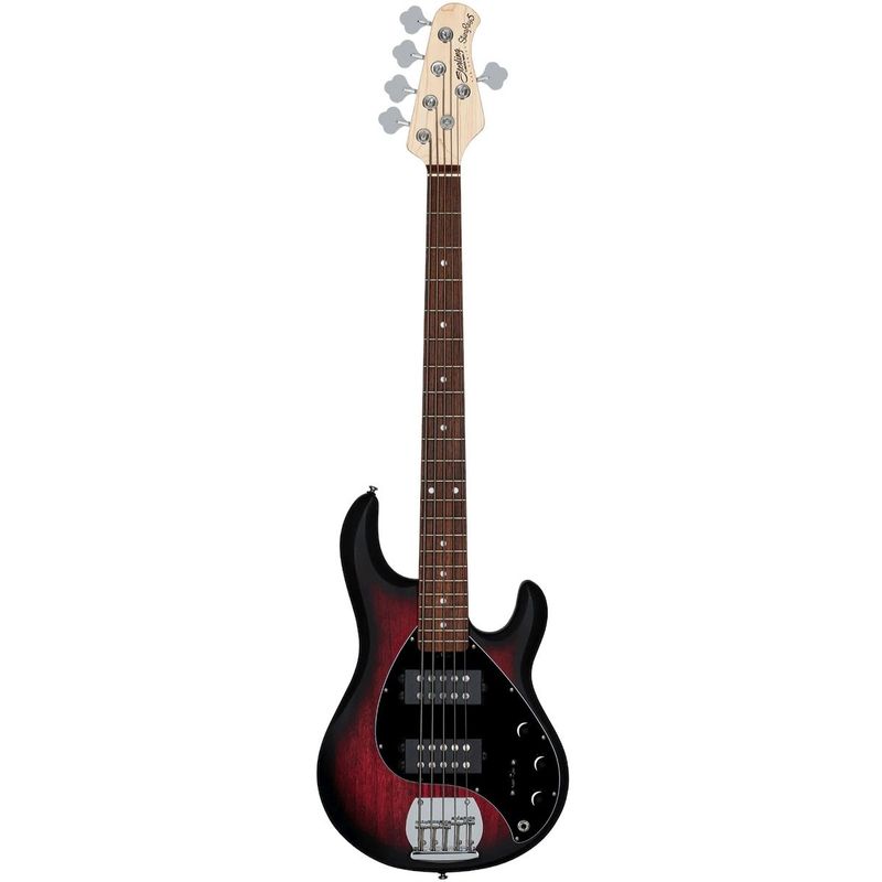 Sterling by Music Man StingRay RAY5HH 5-strängad elbas, Ruby Red Satin