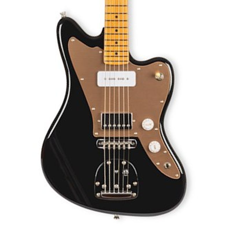 Jet Guitars JJ-350 Black with Gold Pickguard
