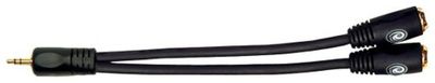 D'Addario PW-P047ZZ Adapter 1/8-tum male Stereo-Dual 1/8-tum female Ste