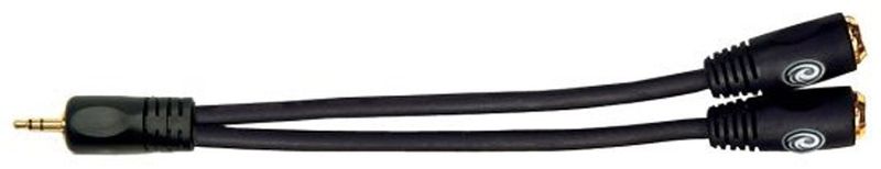 D'Addario PW-P047ZZ Adapter 1/8-tum male Stereo-Dual 1/8-tum female Ste