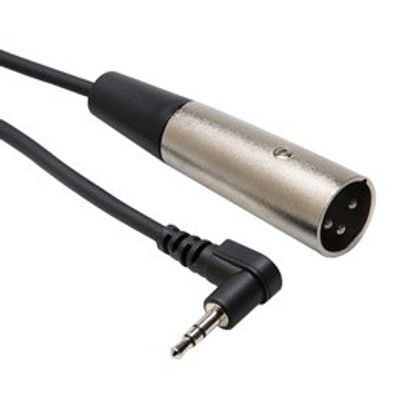 Hosa XVM-105M mikrofonkabel, vinklad 3,5 mm stereo – XLR hane, 1,5 m