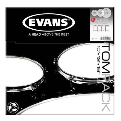 Evans ETP-G1CTD-R skinnpaket Genera G1 Coated Rock (10", 12", 16")
